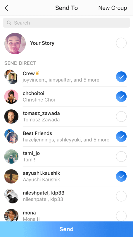 Instagram Live Video on Stories - DM