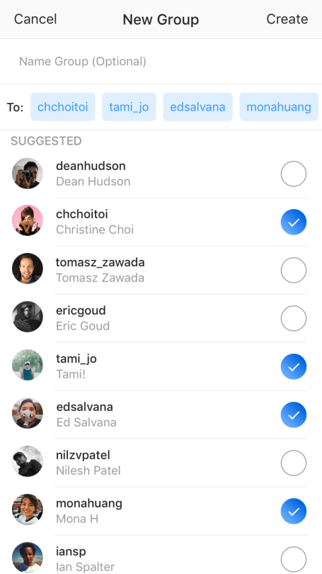 Instagram Live Video on Stories - DM groups