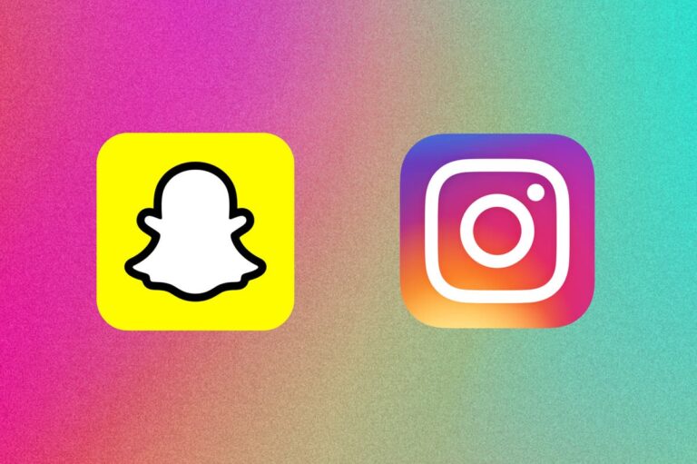 Instagram and Snapchat logos