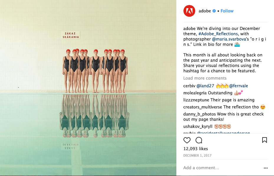example of how to promote business on instagram for non-visual brands - adobe