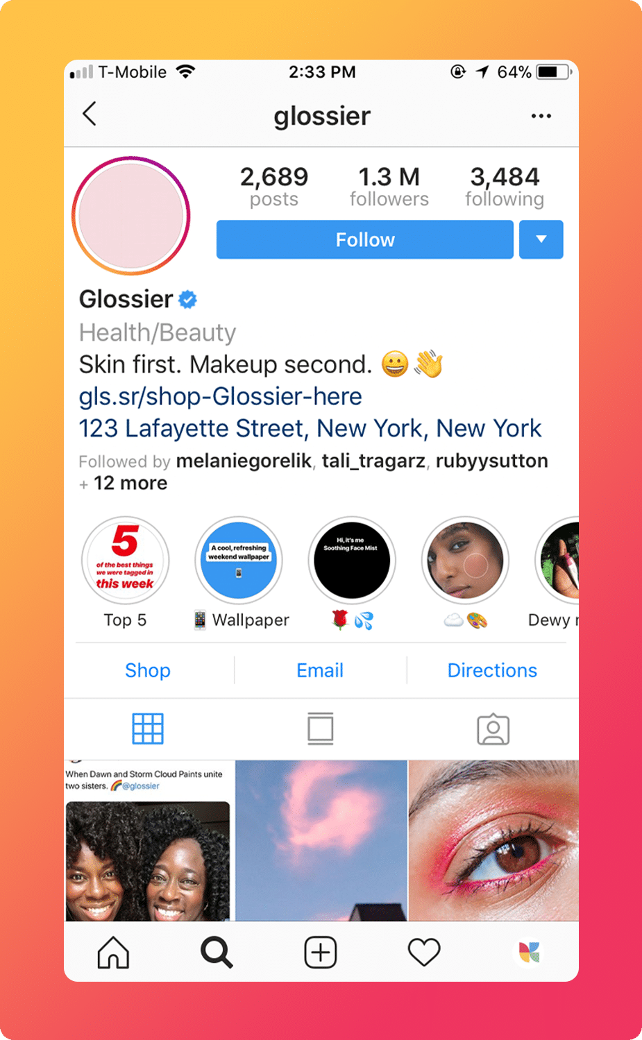 glossier instagram ads