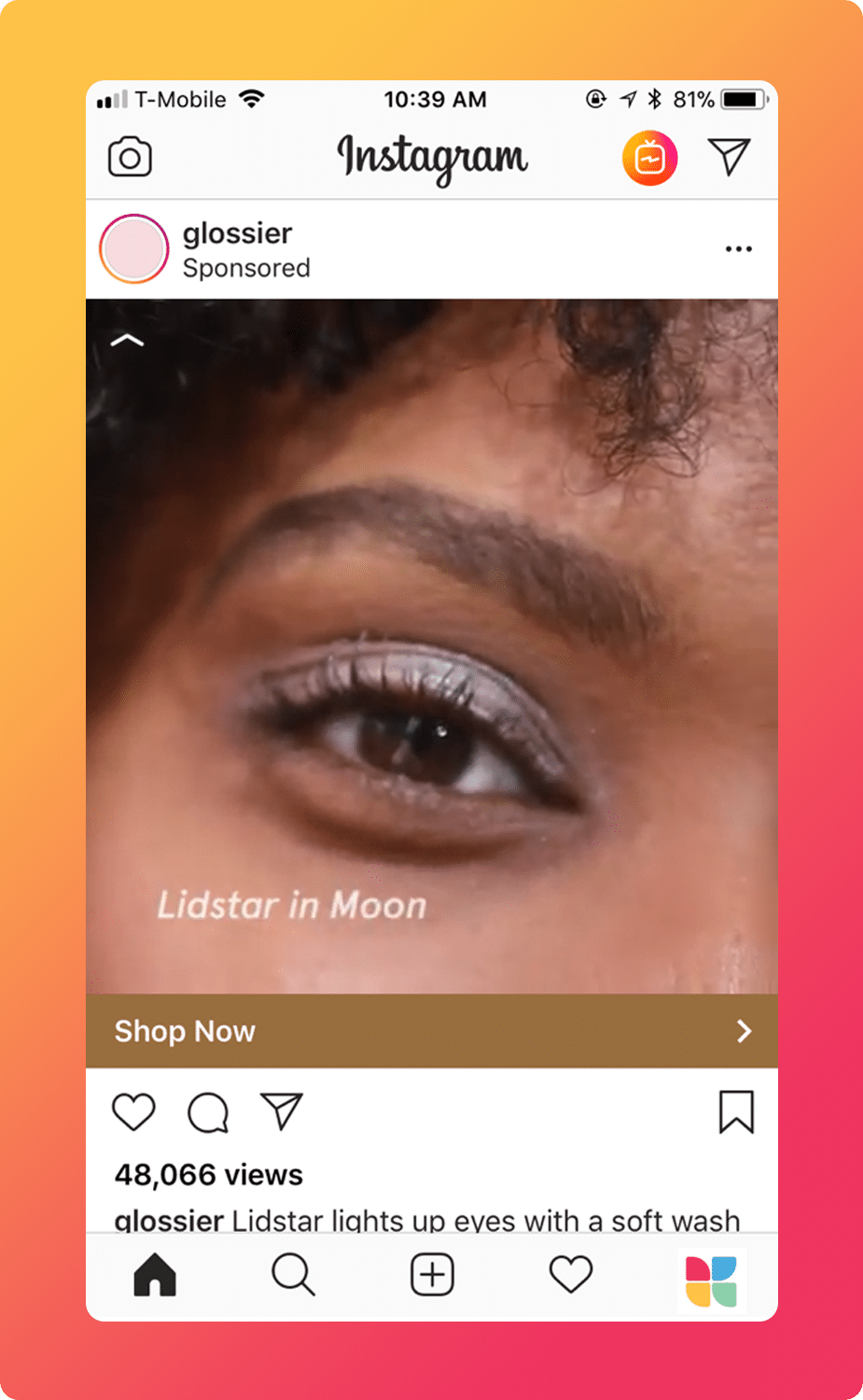example of glossier video advertisement