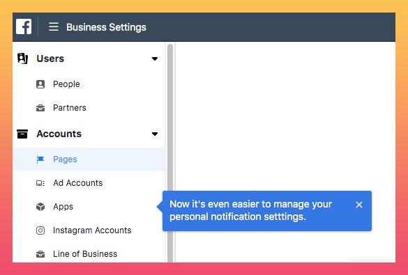 facebook business settings