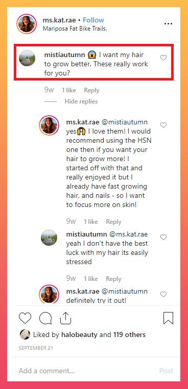 example of Instagrammers being motivated to buy through UGC