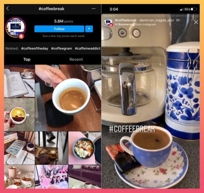 #coffeebreak Instagram hashtag