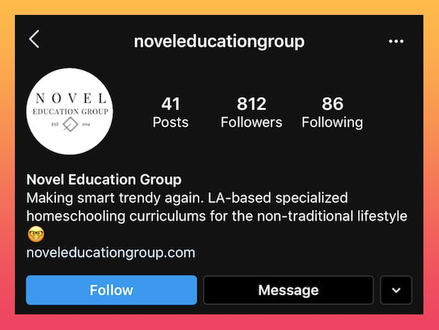 bio for instagram education