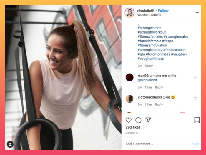 Instagram fitness hashtags 