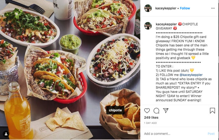 customers tagging a restaurant in a post-instagram marketing for restaurants