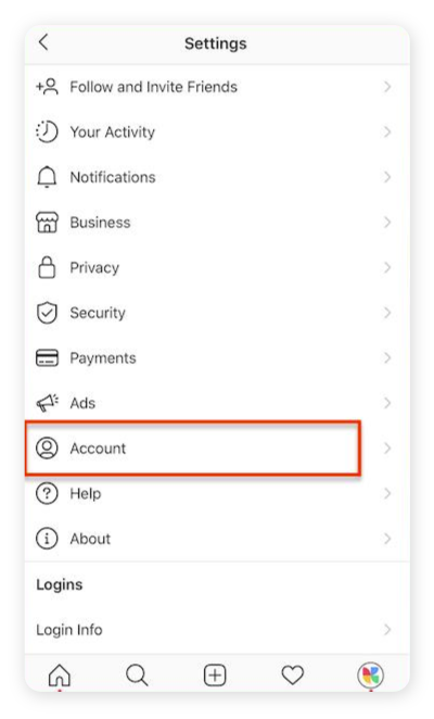 Account Settings on Instagram