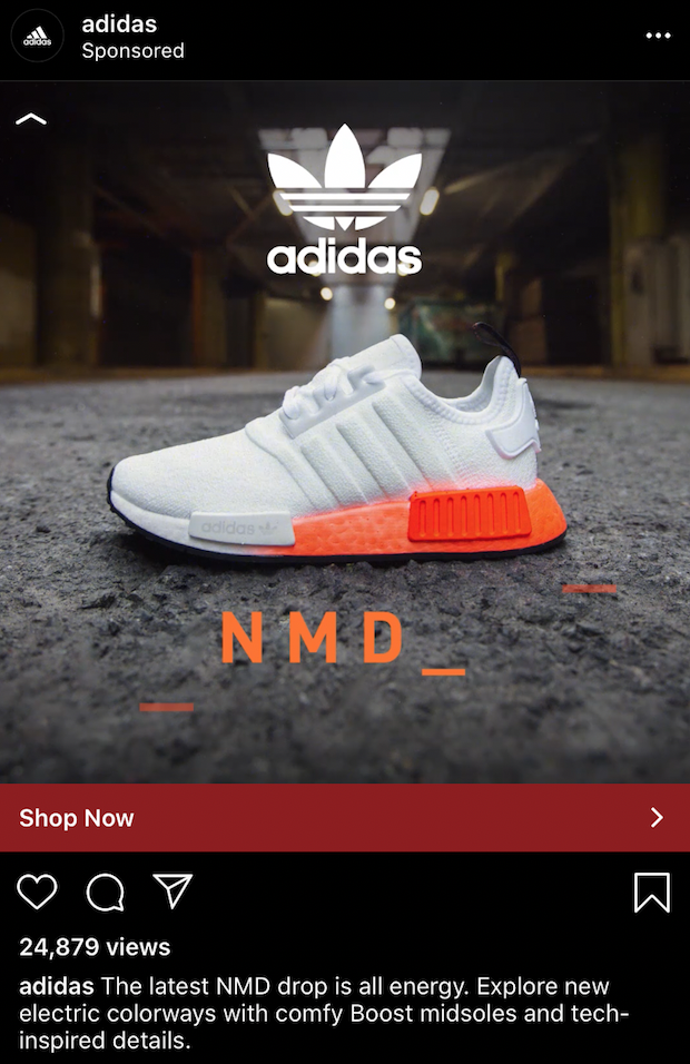 adidas Instagram sponsored ad