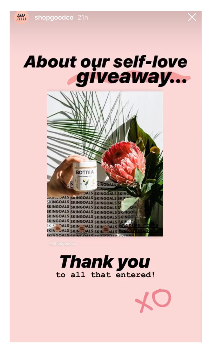 instagram boost giveaway