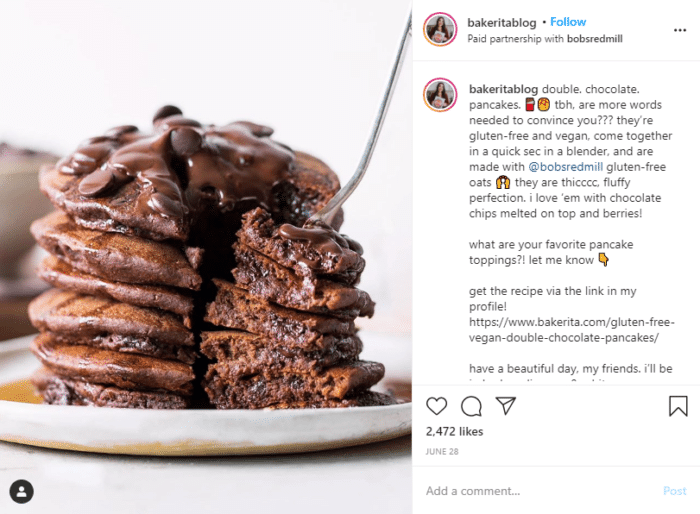 Instagram food blogger