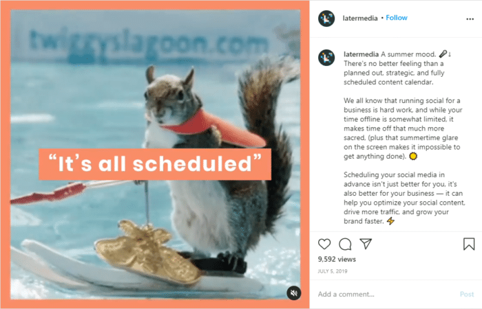 glossary of Instagram terms scheduling