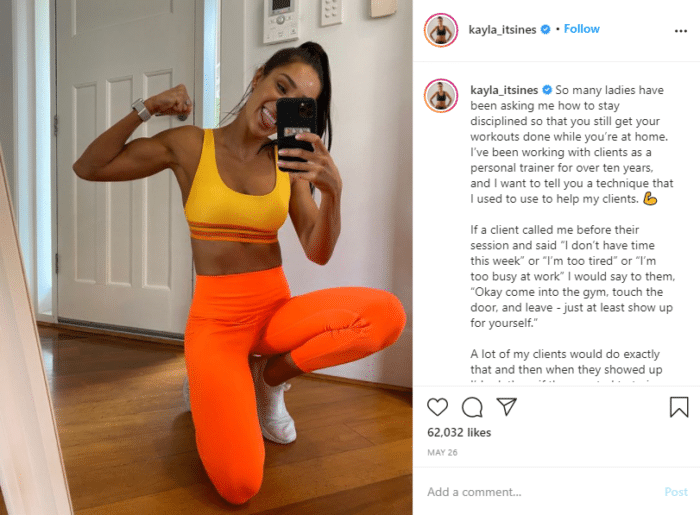 Instagram fitness kayla itsines
