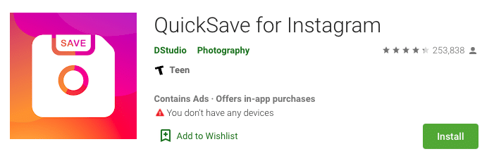 QuickSave para Instagram