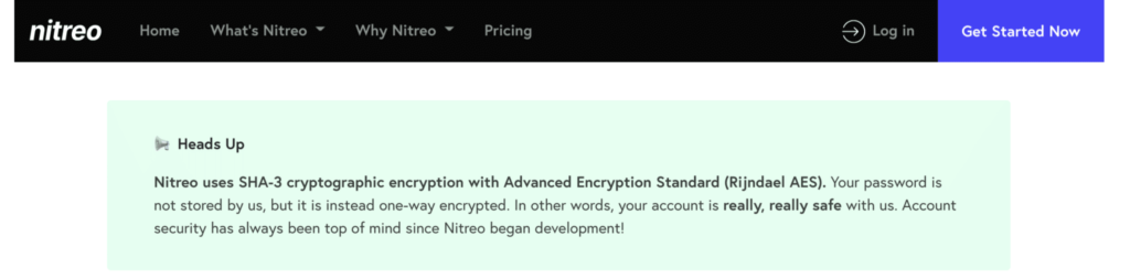 Nitreo customer data notice