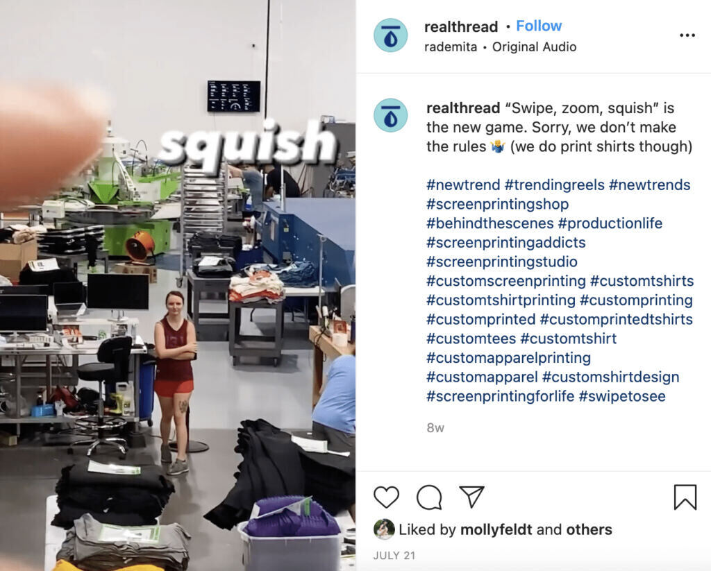 RealThread Instagram reel