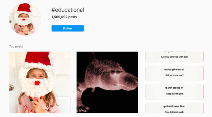 #educational hashtag on Instagram