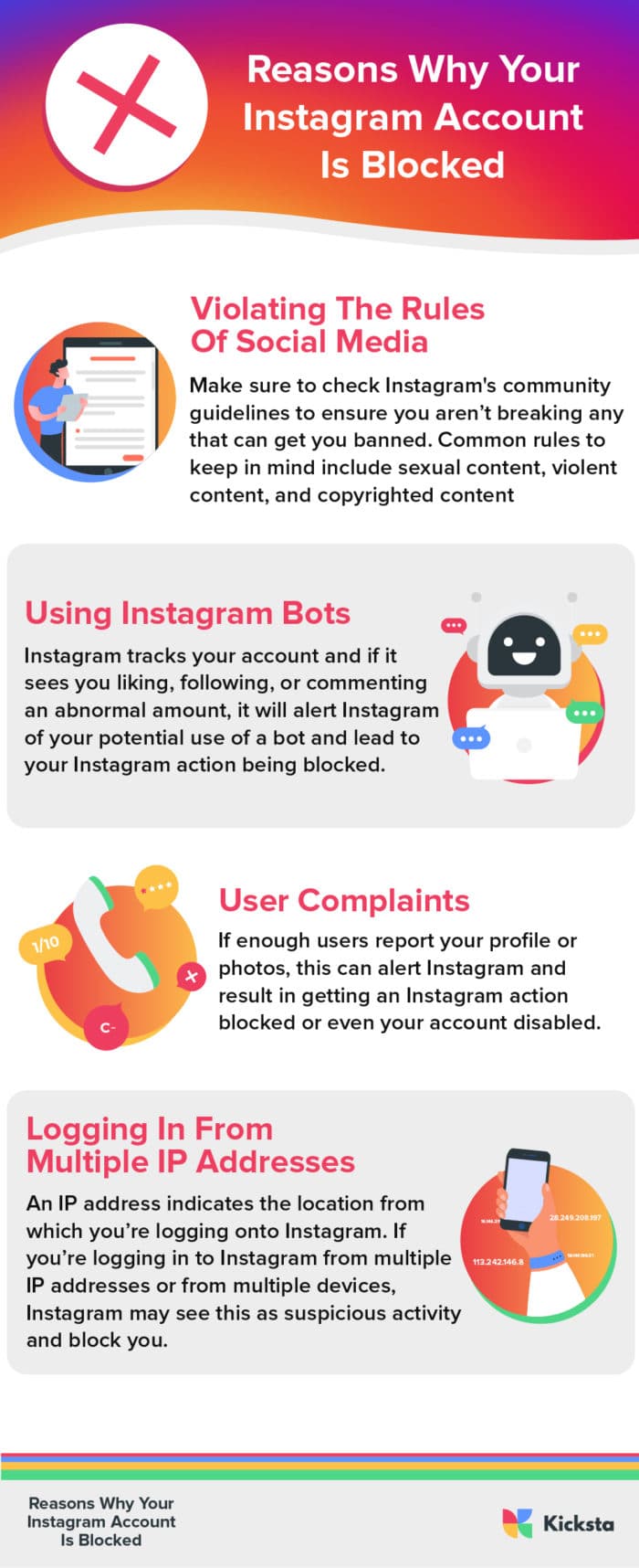 Reasons Why Your Instagram Account Is Blocked Infographic