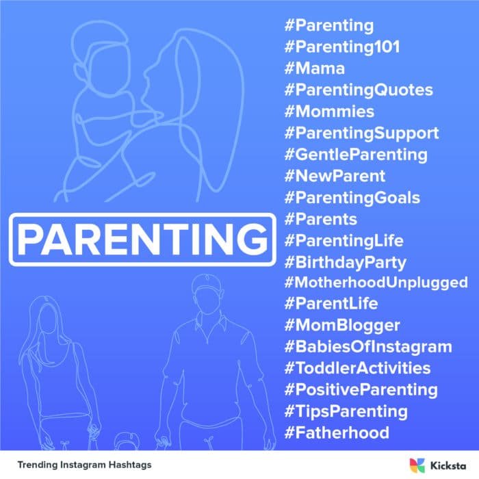 parenting hashtags chart 