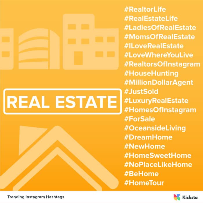 real estate hashtags chart