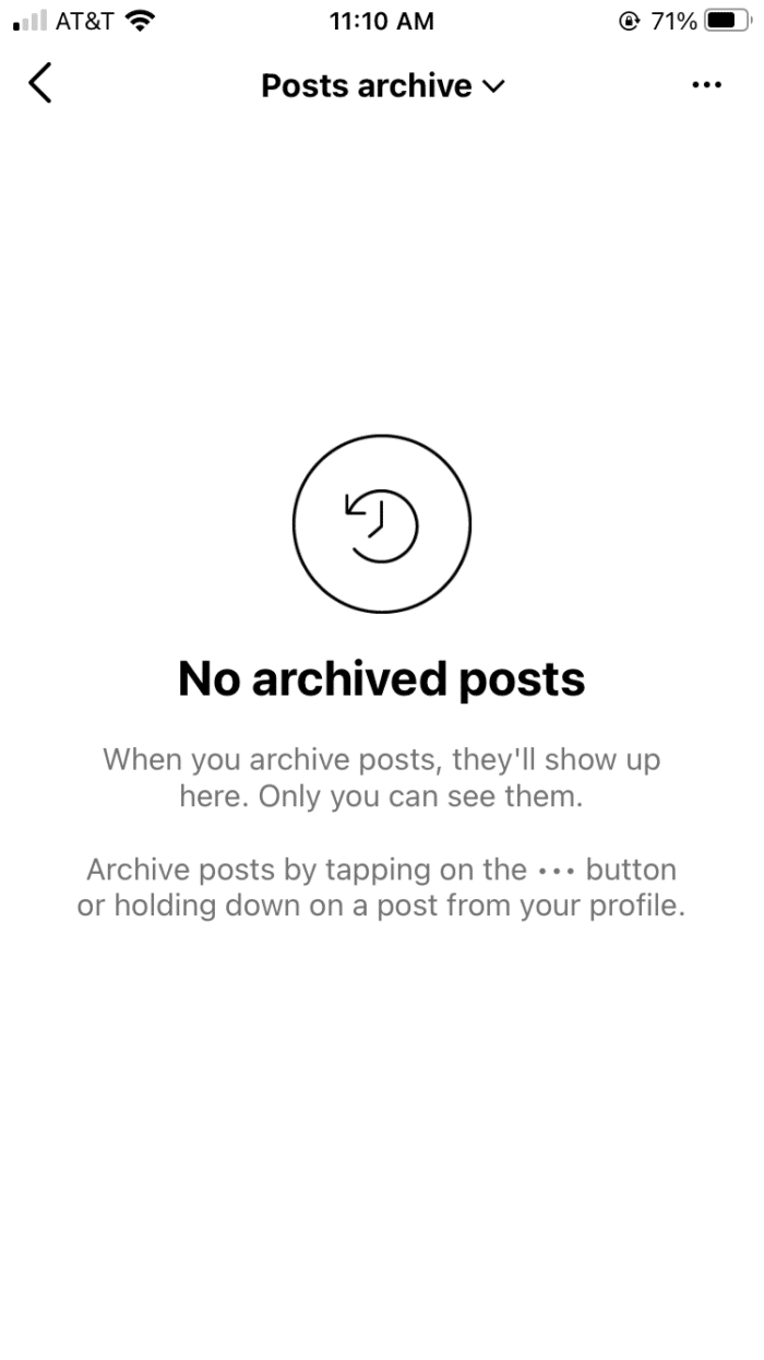 instagram archived posts