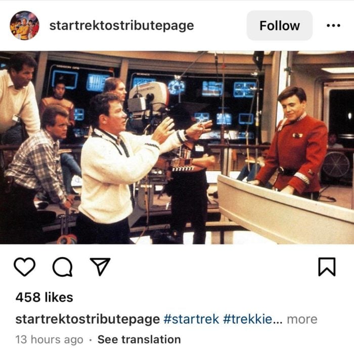 star trek behind the scenes instagram photo