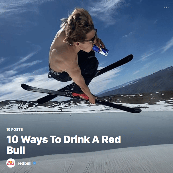 red bull instagram guide on different ways to drink a red bull