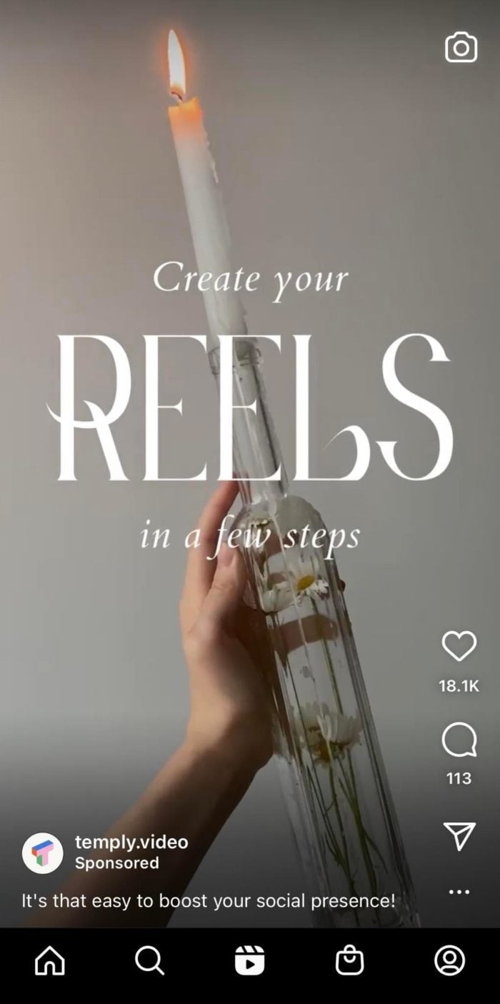 how to create your own instagram reel by @temply.video