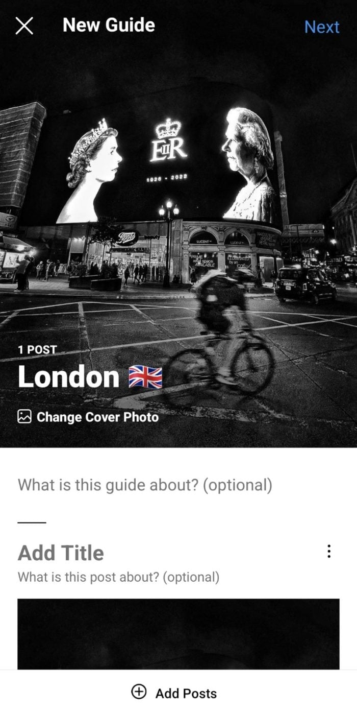 how to curate your instagram guide - add title and change cover photo steps