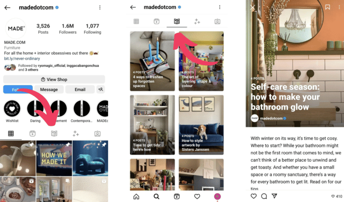where to find instagram guides on ig account