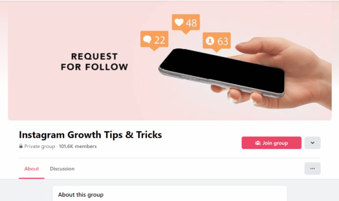 instagram growth tips and tricks facebook  group