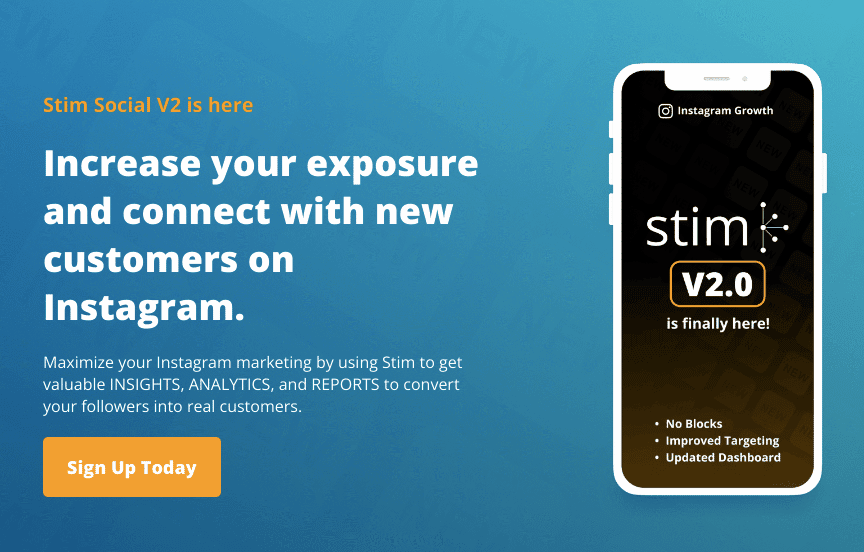 Stim social screenshot of main page