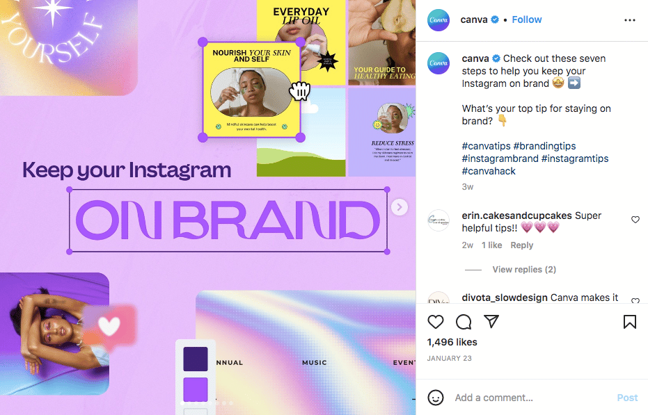 Canva carousel series: Keep your instagram on brand
