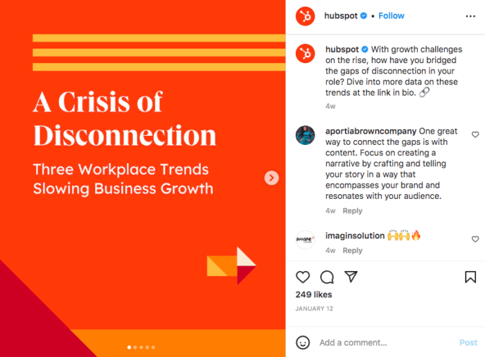 Hubspot instagram series: A crisis of disconnection