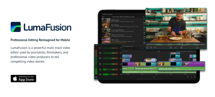 screenshot of LumaFusion video editing app for mobile devices