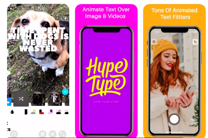 hype type app screenshot
