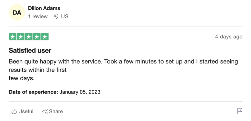 kicksta review on trustpilot