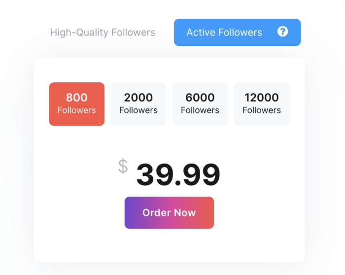 buy instagram followers pricing