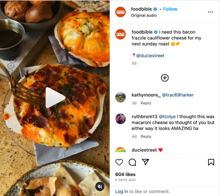 foodbible instagram post