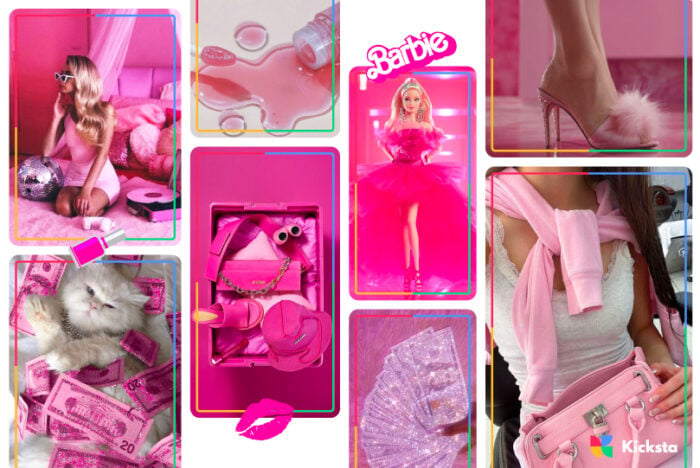 Barbiecore aesthetic on social media