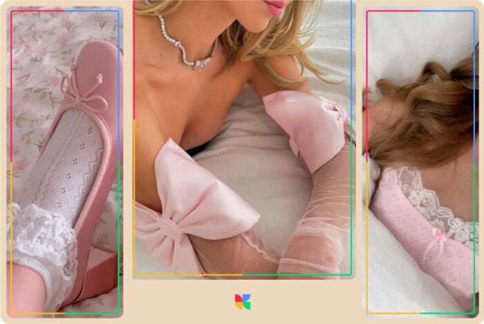 coquette aesthetic styling details for girls with pink elements