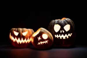 Spooky pumpkin carvings